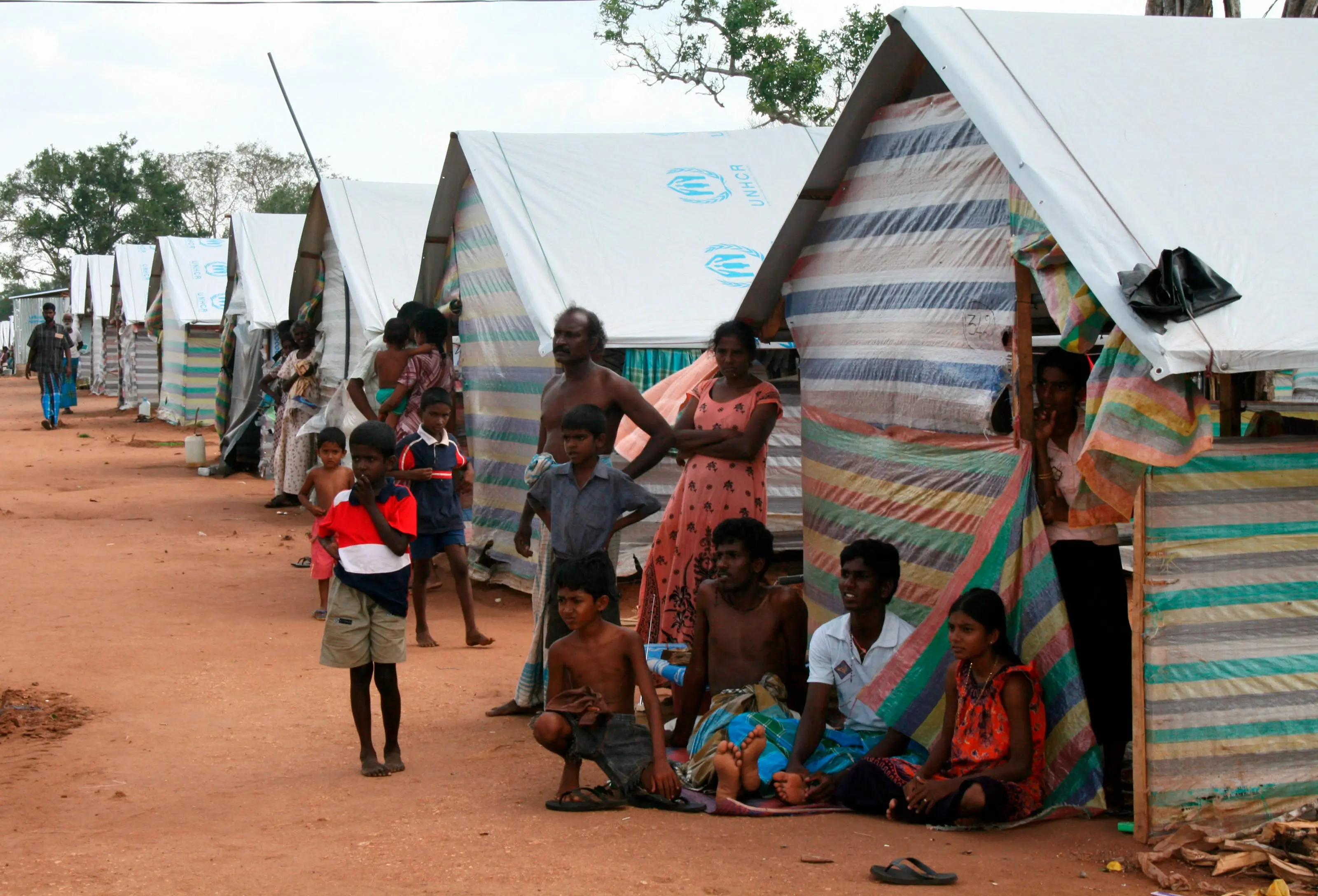 Camp de réfugiés tamouls sri-lankais au Tamil Nadu